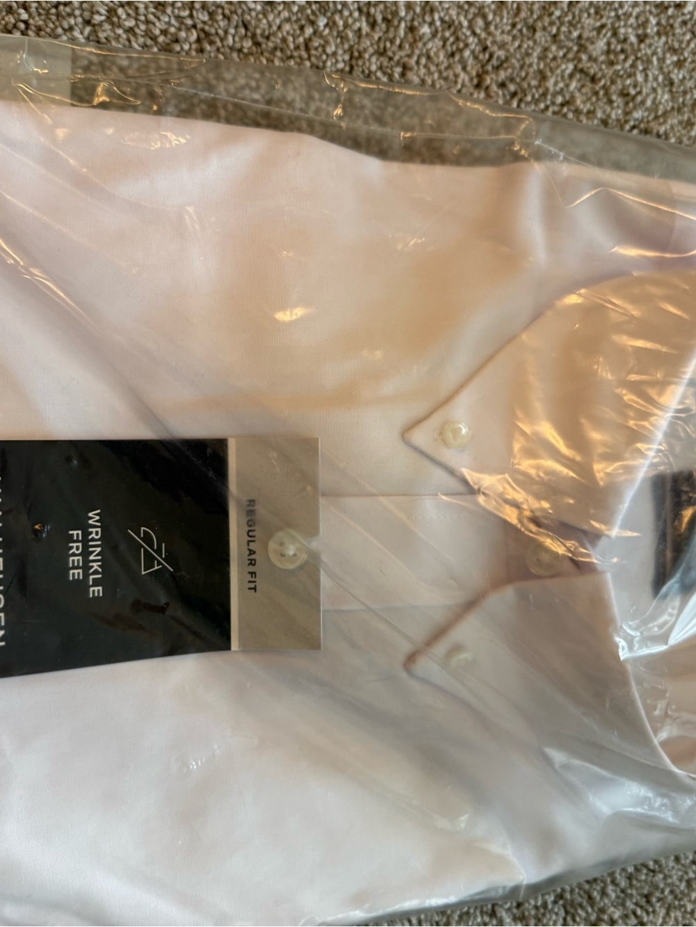Van Heusen White Pinpoint Dress Shirt